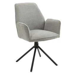 Drehbare Armlehnen-Stühle in Grau - Satyno (2er Set)