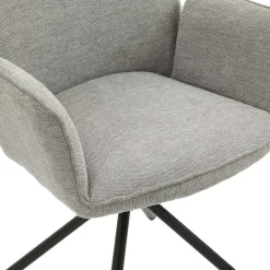 Drehbare Armlehnen-Stühle in Grau - Satyno (2er Set)