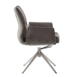 Drehbare Armlehnenstühle mit Taschenfederkern - Obanya (2er Set)