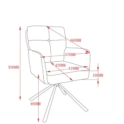 Drehbare Armlehnstühle in Beige - Laans (2er Set)