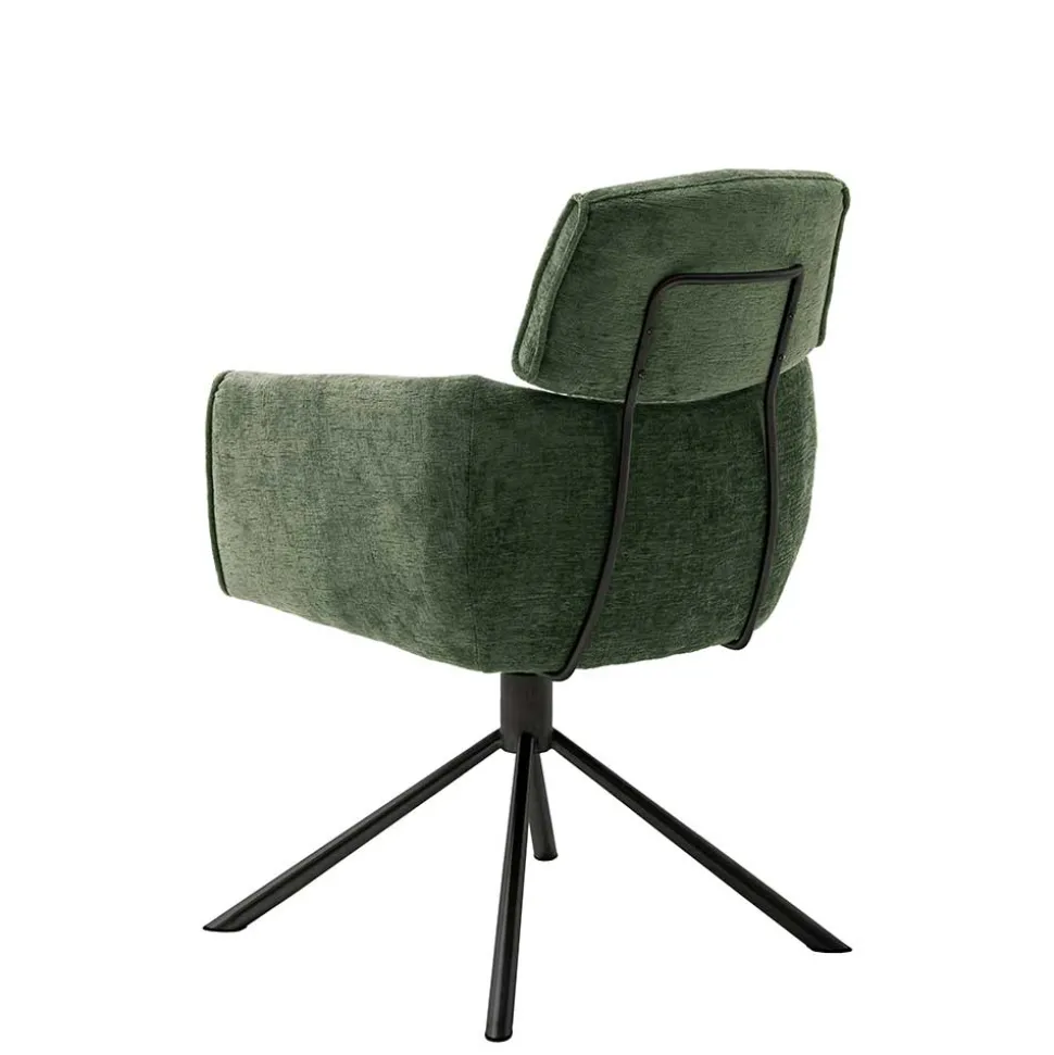 Drehbare Esszimmerstühle in Oliv Grün - Unkorian (2er Set)