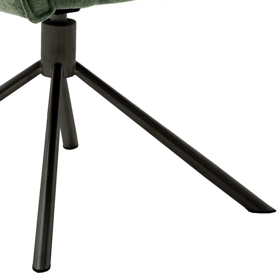 Drehbare Esszimmerstühle in Oliv Grün - Unkorian (2er Set)