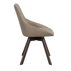 Drehbare Polsterstühle in Beigegrau - Lucky (2er Set)