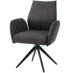 Drehbare Polsterstühle mit Armlehnen - Aturin (2er Set)