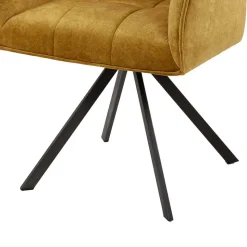 Drehbare Tischsessel in Goldfarben - Arolds (2er Set)