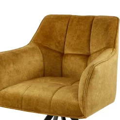 Drehbare Tischsessel in Goldfarben - Arolds (2er Set)