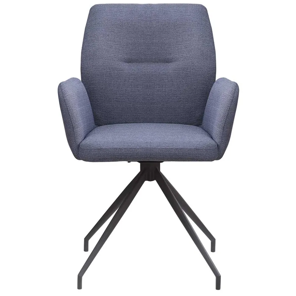 Drehbarer Armlehnenstuhl in Dunkelgrau - Bowies