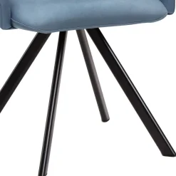 Drehbarer Armlehnenstuhl in Hellblau - Nenna