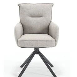 Drehbarer Armlehnenstuhl in Grau - Bedina