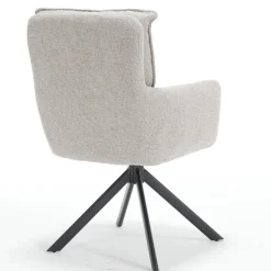 Drehbarer Armlehnenstuhl in Grau - Bedina