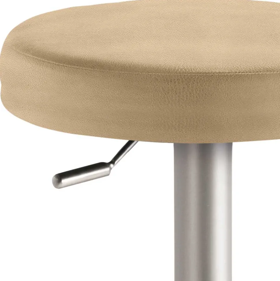 Drehbarer Barhocker in Rund - Beige - Vironda