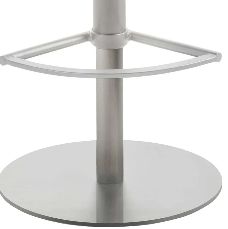 Drehbarer Barstuhl in Anthrazit & Edelstahl - Anturina