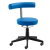 Drehbarer Bürohocker in Blau mit Schwarz - Vannos