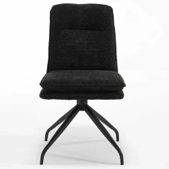 Drehbarer Essstuhl in Anthrazit Boucle - Icoleran (2er Set)