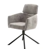 Drehbarer Esstischstuhl in Taupe - Linette (2er Set)