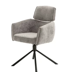 Drehbarer Esstischstuhl in Taupe - Linette (2er Set)