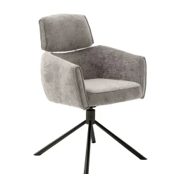 Drehbarer Esstischstuhl in Taupe - Linette (2er Set)