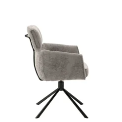 Drehbarer Esstischstuhl in Taupe - Linette (2er Set)