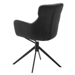 Drehbarer Esszimmersessel in Anthrazit - Adhipa (2er Set)