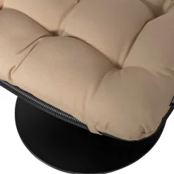 Drehbarer Hocker mit Tellerfuß in Schwarz - Zavamanco