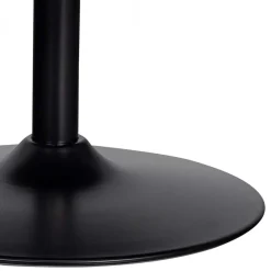 Drehbarer Hocker mit Tellerfuß in Schwarz - Zavamanco