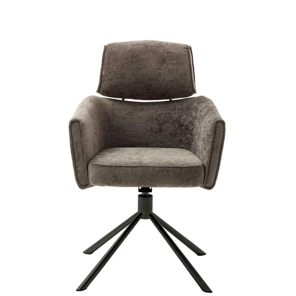 Drehbarer Küchenstuhl mit Armlehnen - Ishi (2er Set)