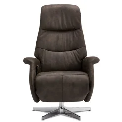 Drehbarer Microfaser Relaxsessel in Braun - Cariba