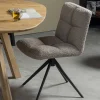 Drehbarer Polsterstuhl aus Boucle Stoff in Beige - Magan