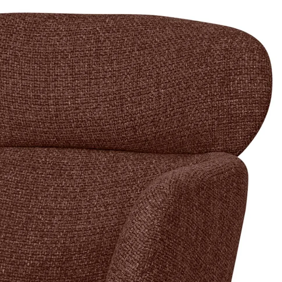 Drehbarer Polsterstuhl in Kastanienbraun Stoff - Rajavo (2er Set)