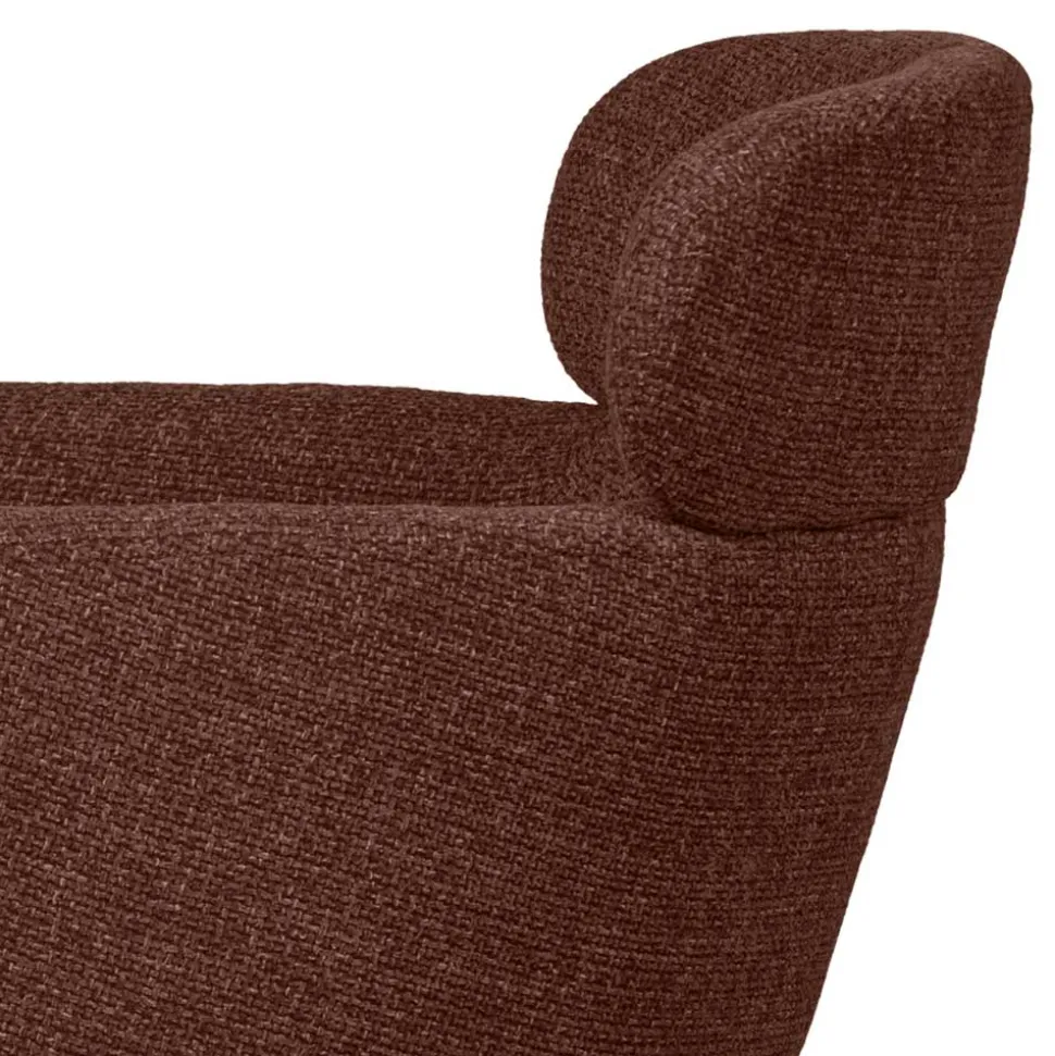 Drehbarer Polsterstuhl in Kastanienbraun Stoff - Rajavo (2er Set)