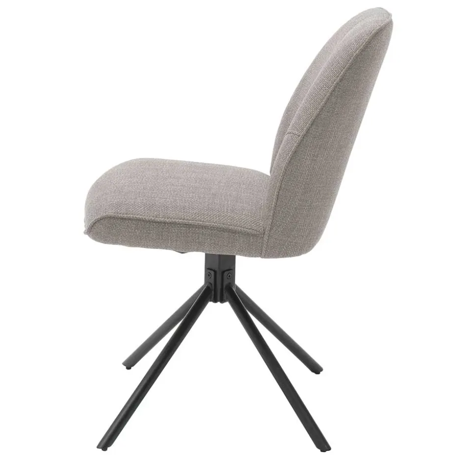 Drehbarer Polsterstuhl in Hellbraun - Asticio (2er Set)