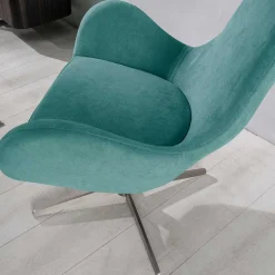 Drehbarer Retro Loungesessel in Türkis - Vitablo