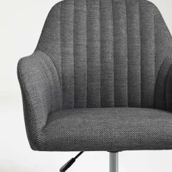 Drehbarer Schreibtischstuhl mit Armlehnen in Grau - Vindo