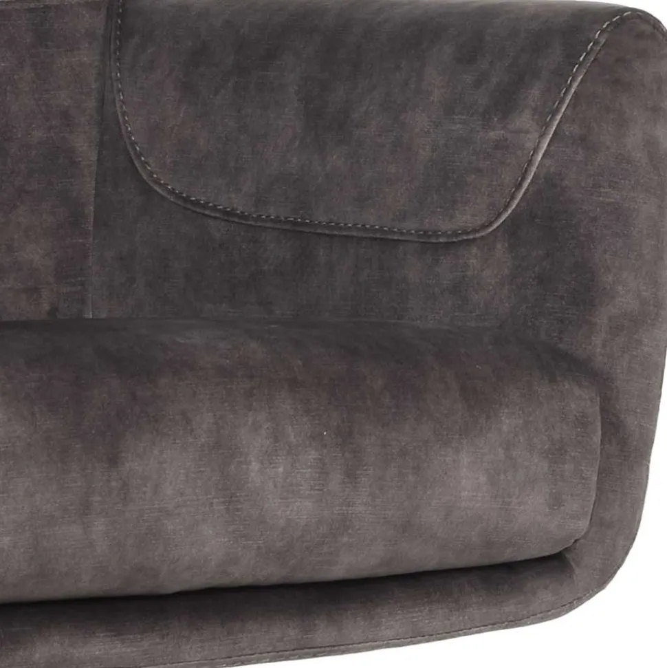 Drehbarer Sessel in Anthrazit Veloursbezug - Sigatoka