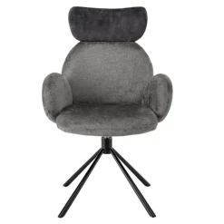 Drehbarer Tischsessel in Grau - Adejano (2er Set)