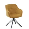 Drehbarer Tischsessel in Gold Samt - Bagavano (2er Set)