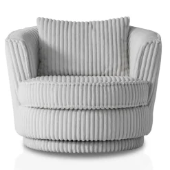Drehbarer Wohnzimmersessel in Hellgrau - Iliana