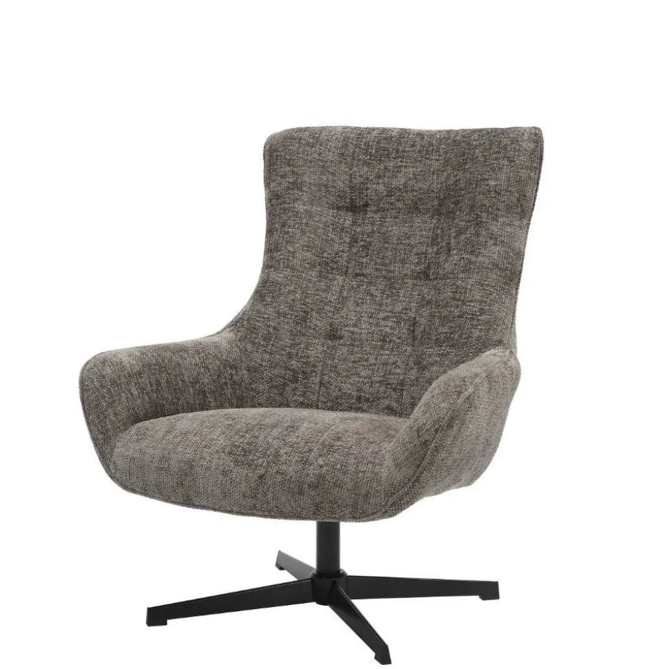 Drehbarer Wohnzimmersessel in Dunkelgrau - Grandio
