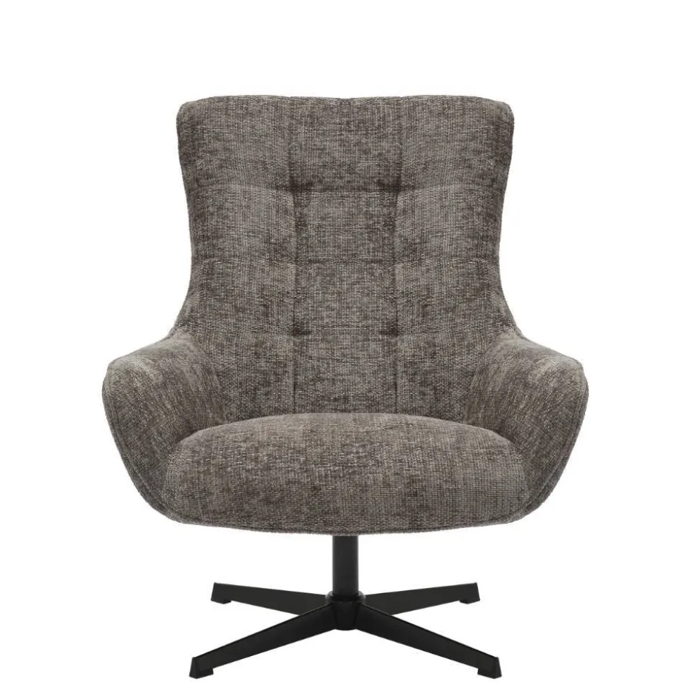 Drehbarer Wohnzimmersessel in Dunkelgrau - Grandio