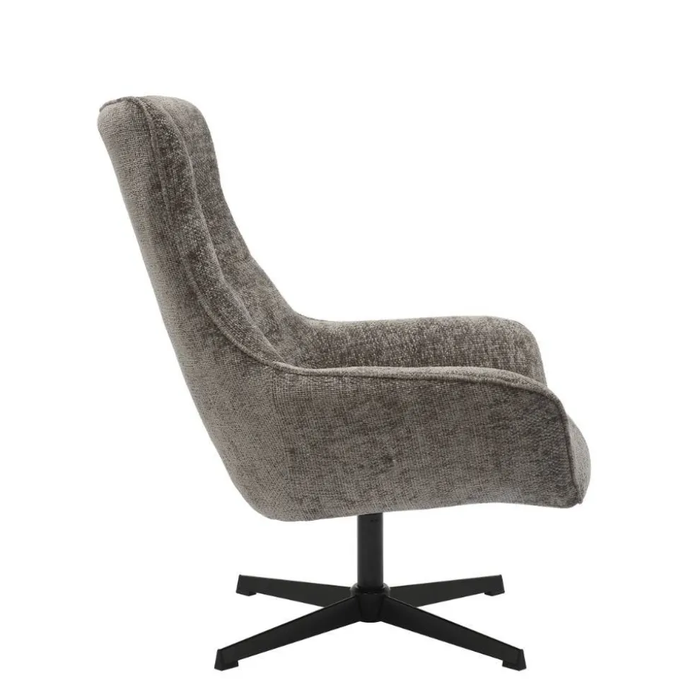 Drehbarer Wohnzimmersessel in Dunkelgrau - Grandio