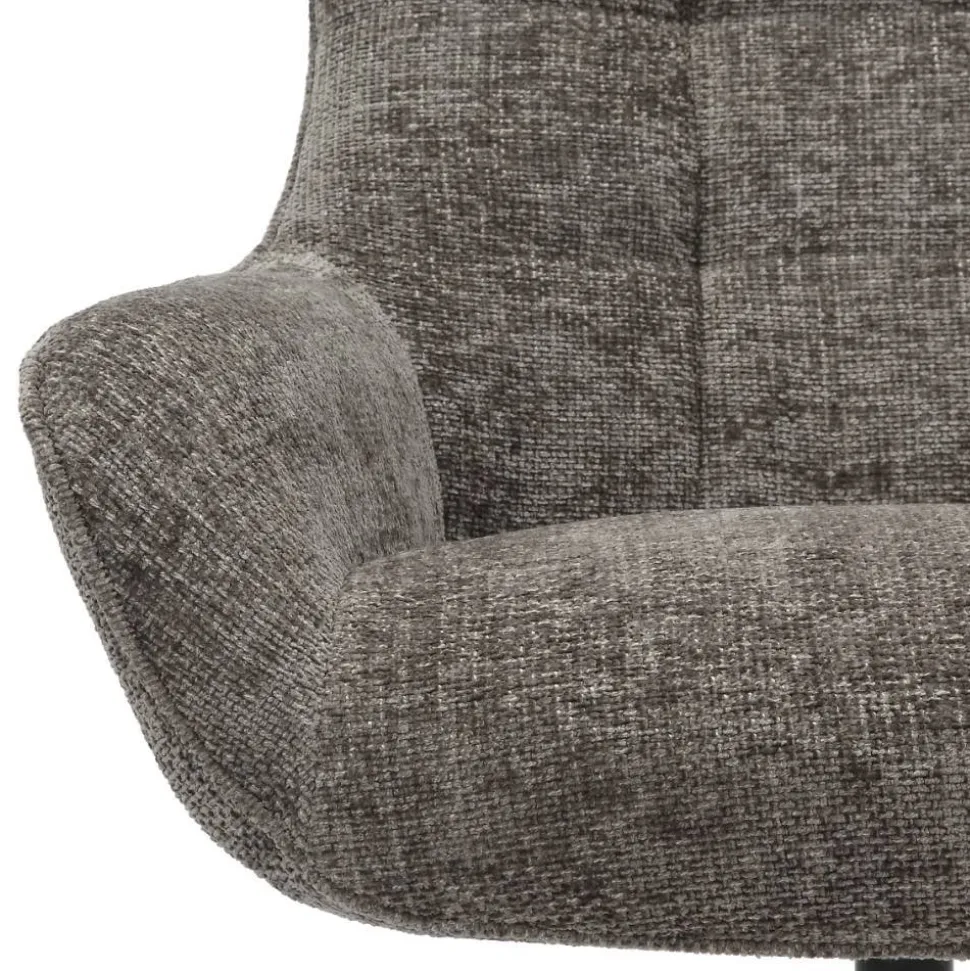 Drehbarer Wohnzimmersessel in Dunkelgrau - Grandio