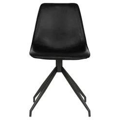 Drehstühle aus Kunstleder in Schwarz - Jalisa (2er Set)