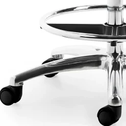 Drehstuhl mit schmaler Rückenlehne in Schwarz - Azenta