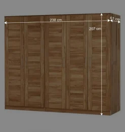 Drehtürenschrank Cranos aus Wildeiche Massivholz