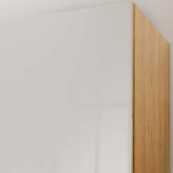 Drehtürenschrank mit Glasfront in Beige - Emdsiva
