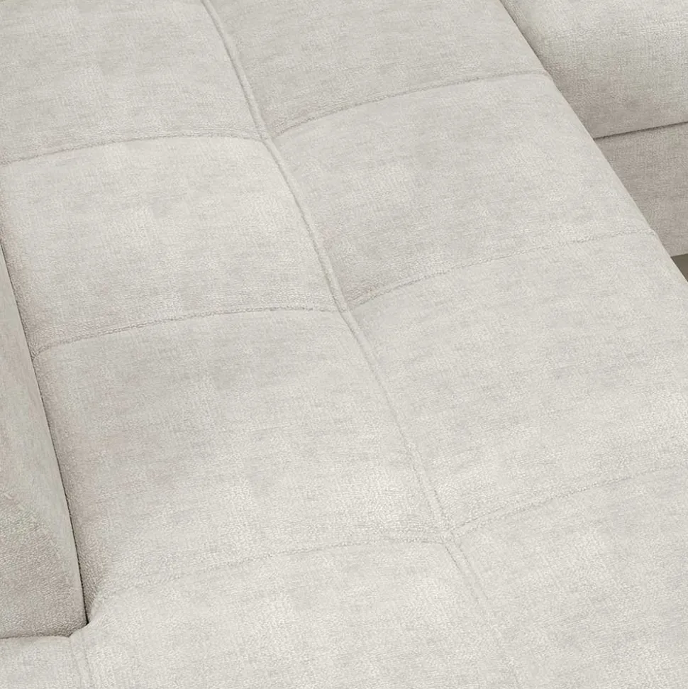 Dreisitzer Funktionscouch in Cremeweiß - Cryptos