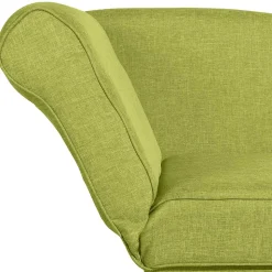 Dreisitzer Polsterliege in Gelbgrün mit Buche - Blace