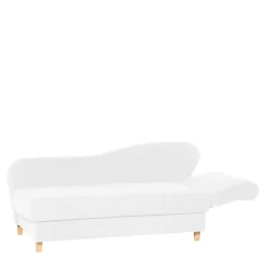 Dreisitzer Recamiere in Cremeweiß mit Buche - Vramossa