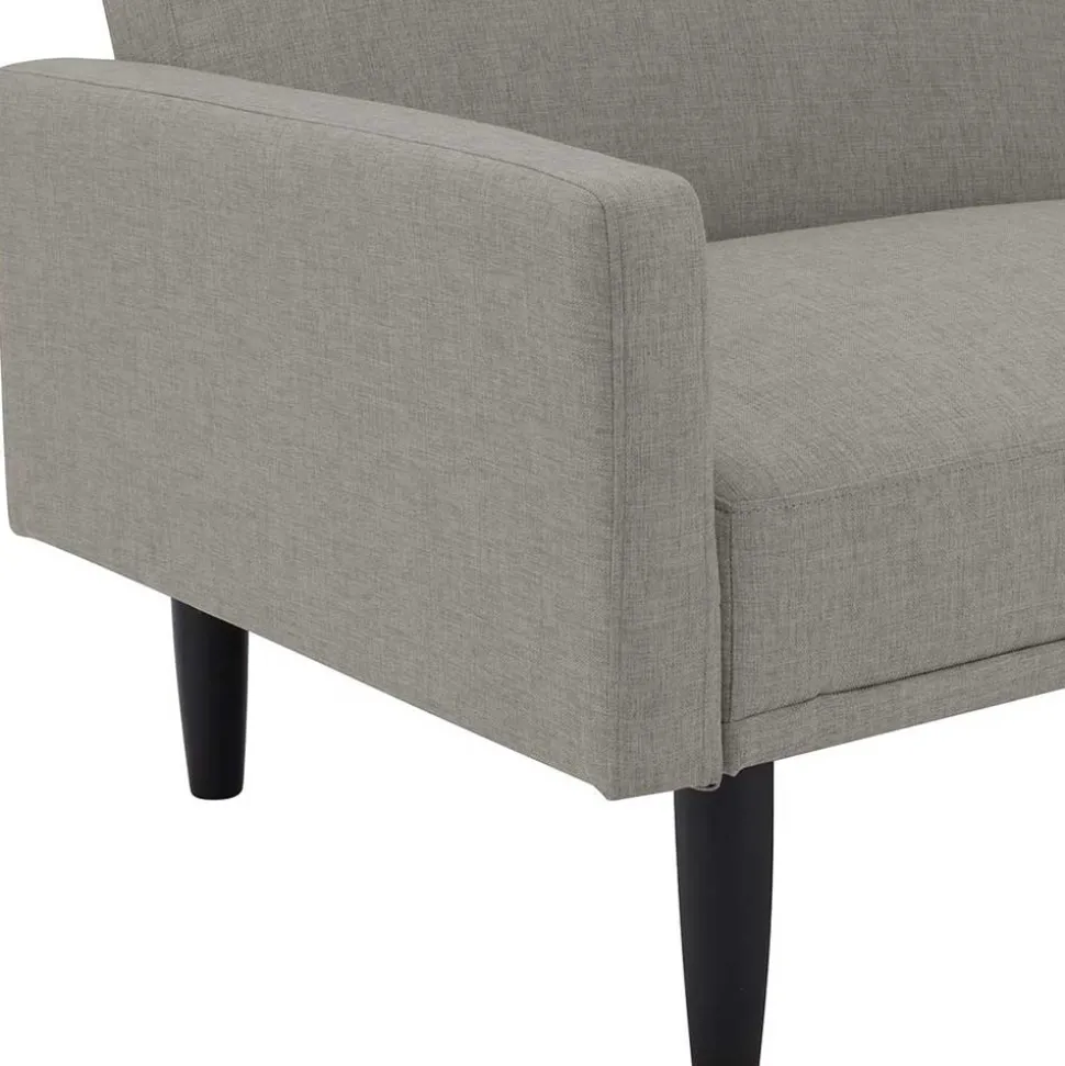 Dreisitzer Schlafcouch in Hellgrau Stoff - Zaparony