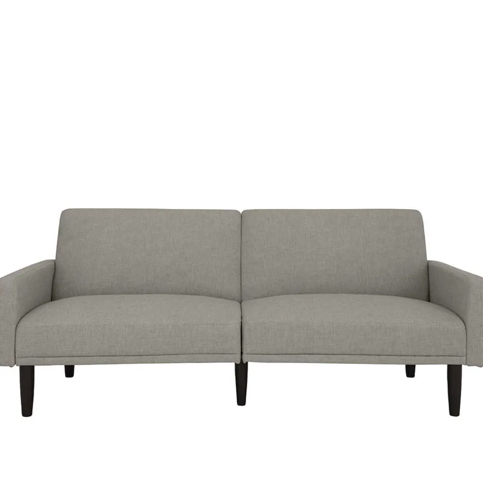 Dreisitzer Schlafcouch in Hellgrau Stoff - Zaparony